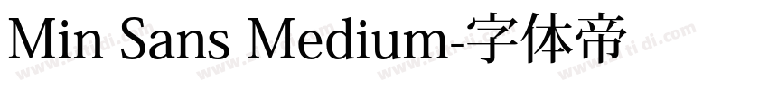 Min Sans Medium字体转换